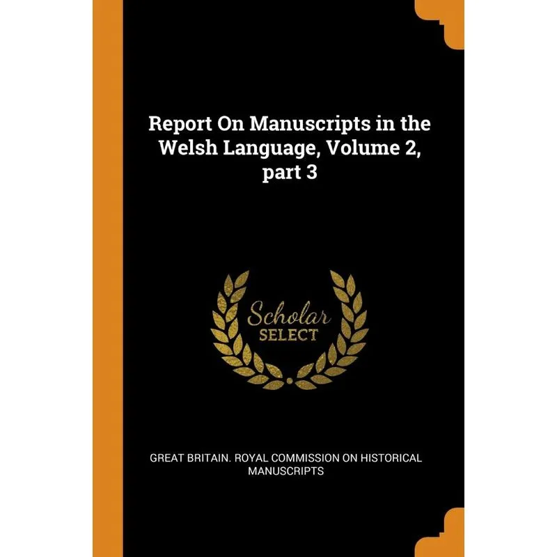 Report On Manuscripts in the Welsh Language, Volume 2, part