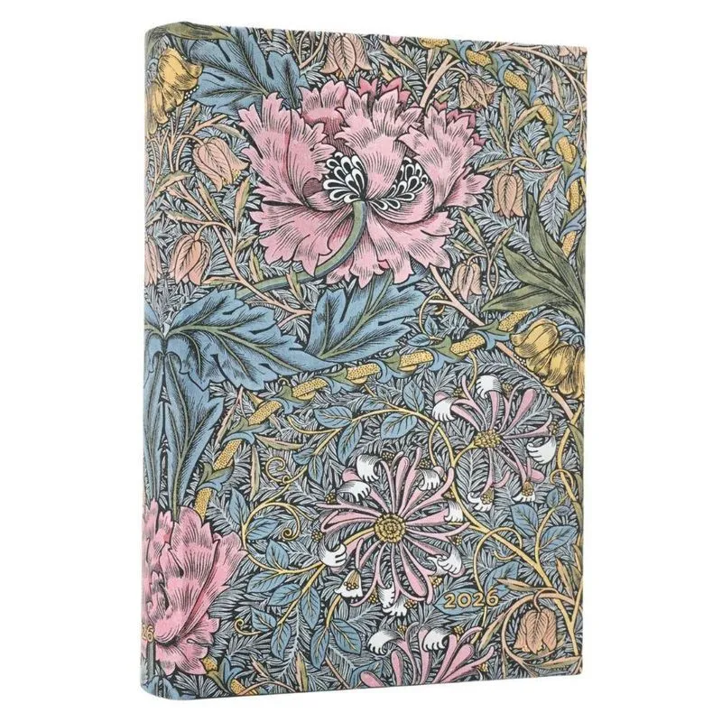 Agenda Paperblanks 2026 Morris Pink Honeysuckle Mini Diaria