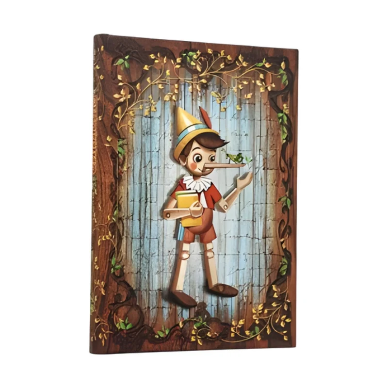 Caderno Pautado Capa Dura Midi Carlo Collodi, Pinocchio 13x18cm 144 Páginas 120g/m² - Paperblanks