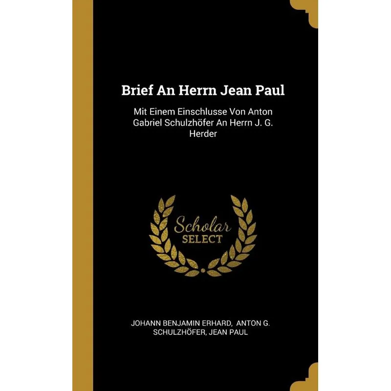 Brief An Herrn Jean Paul