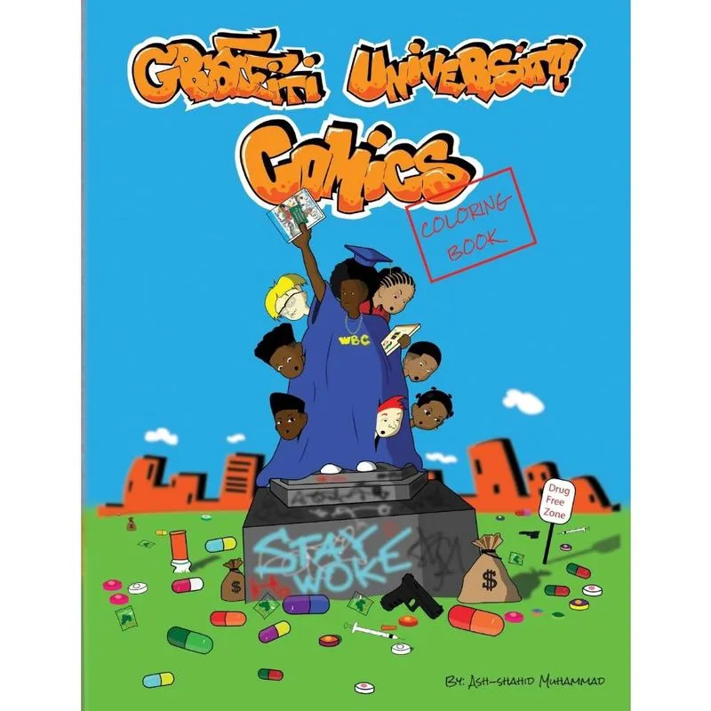 Livro Graffiti University Comics Coloing Book
