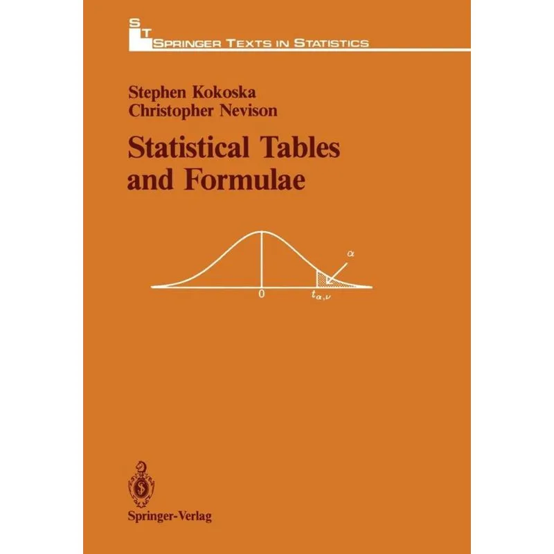 Statistical Tables and Formulae