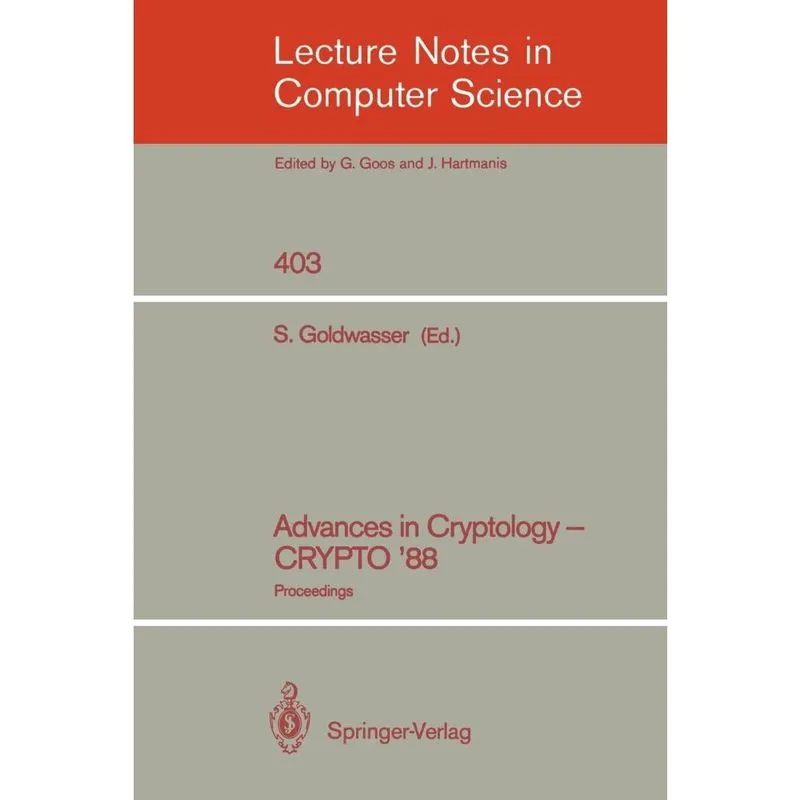 Advances in Cryptology - crypto 88