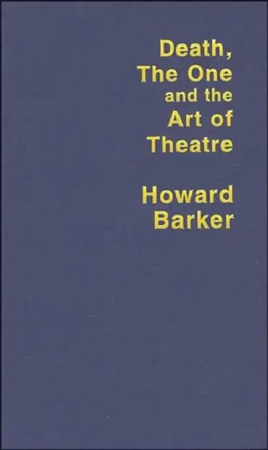 Death, the One and the Art of Theatre Hardcover