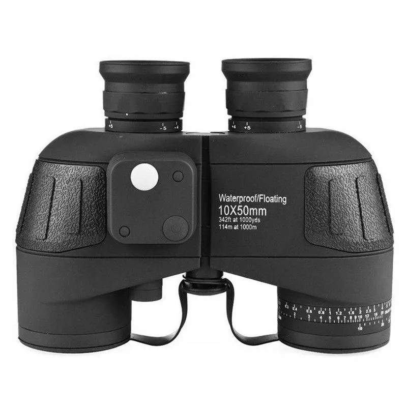 Binóculo Telêmetro 10x50 Hd À Prova D 'água Bússola Caça Zoom Ocular Telescópio Preto