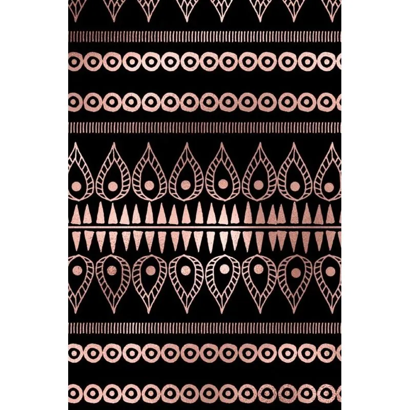 Rose Gold and Black Bohemian Composition Notebook - Small Blank Notebook (Softcover Journal / Diary / Sketchbook)