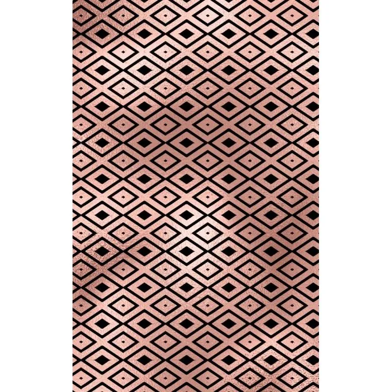 Rose Gold and Black Bohemian Composition Notebook - Small Blank Notebook (Hardcover Journal / Diary / Sketchbook)