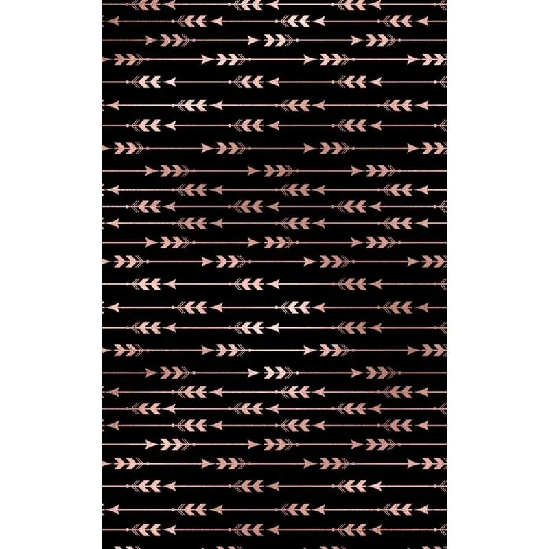 Rose Gold and Black Bohemian Composition Notebook - Small Blank Notebook (Hardcover Journal / Diary / Sketchbook)