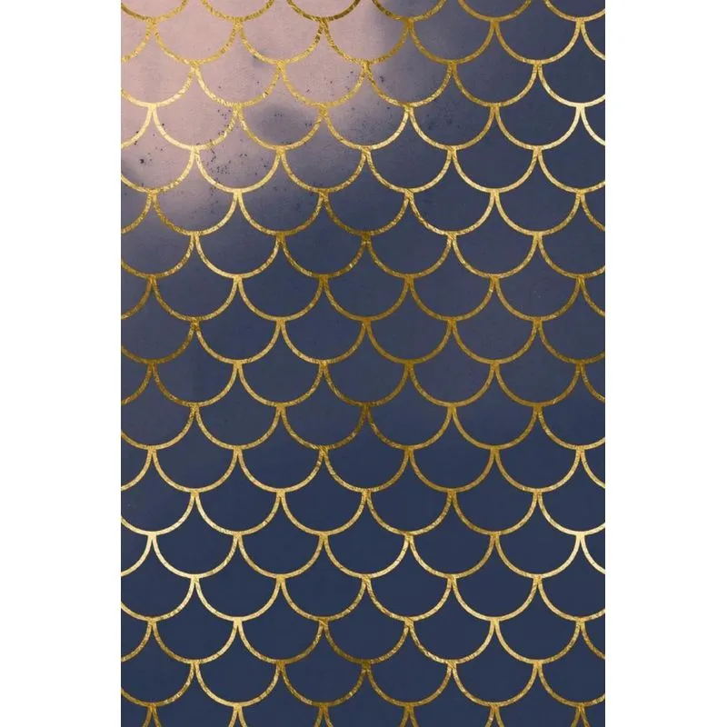 Blush and Navy Mermaid Scales Composition Notebook - Small Blank Notebook (Softcover Journal / Diary / Sketchbook)