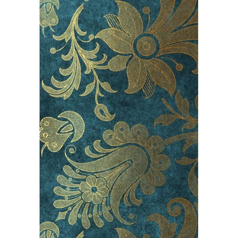 Blue Floral Velvet Composition Notebook - Small Blank Notebook (Softcover Journal / Diary / Sketchbook)