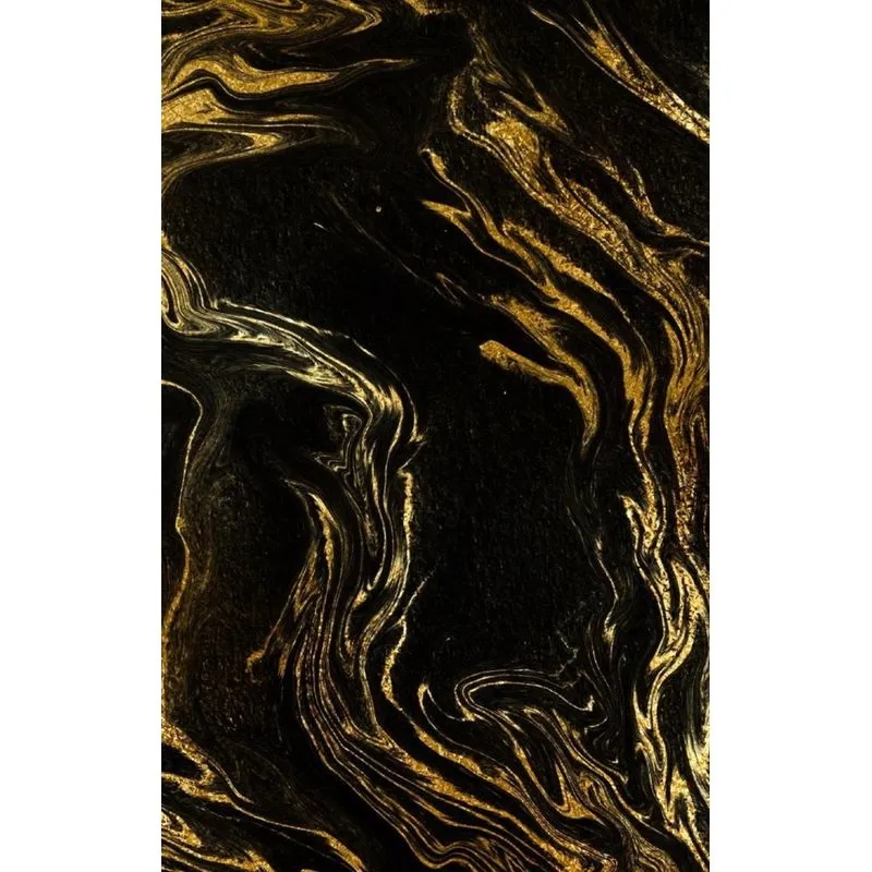 Black and Gold Marble Composition Notebook - Small Blank Notebook (Hardcover Journal / Diary / Sketchbook)