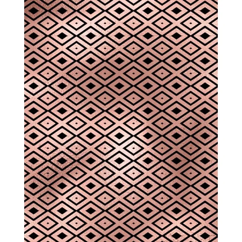 Rose Gold and Black Bohemian Composition Notebook - Large Blank Notebook (Softcover Journal / Diary / Sketchbook)