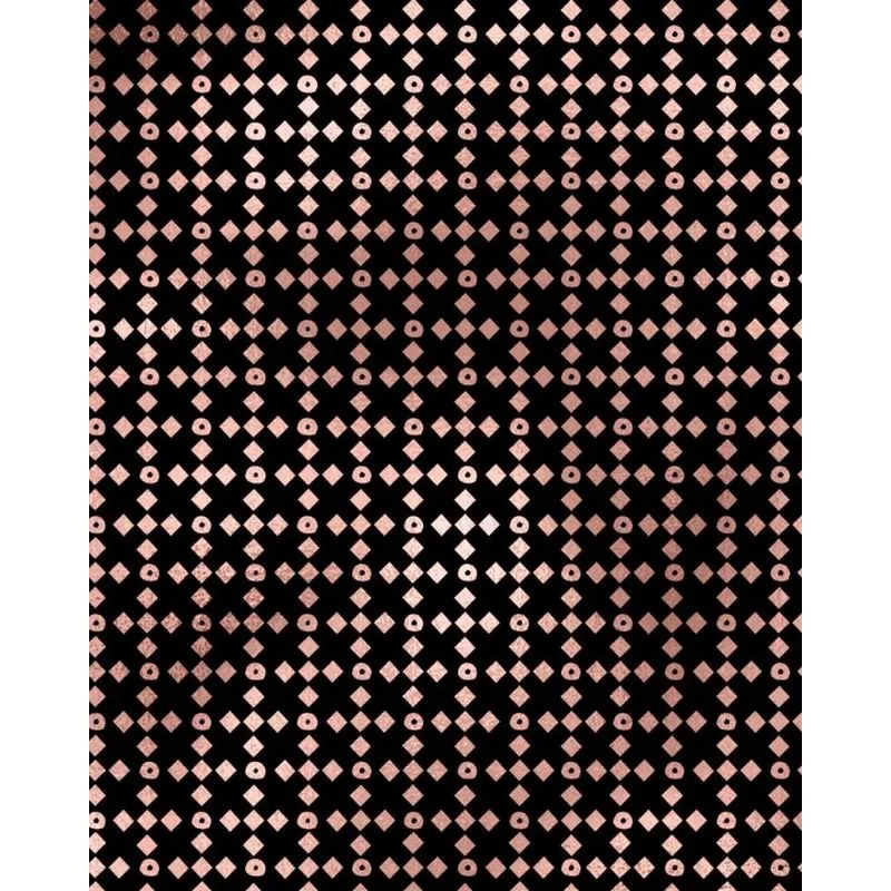 Rose Gold and Black Bohemian Composition Notebook - Large Blank Notebook (Softcover Journal / Diary / Sketchbook)