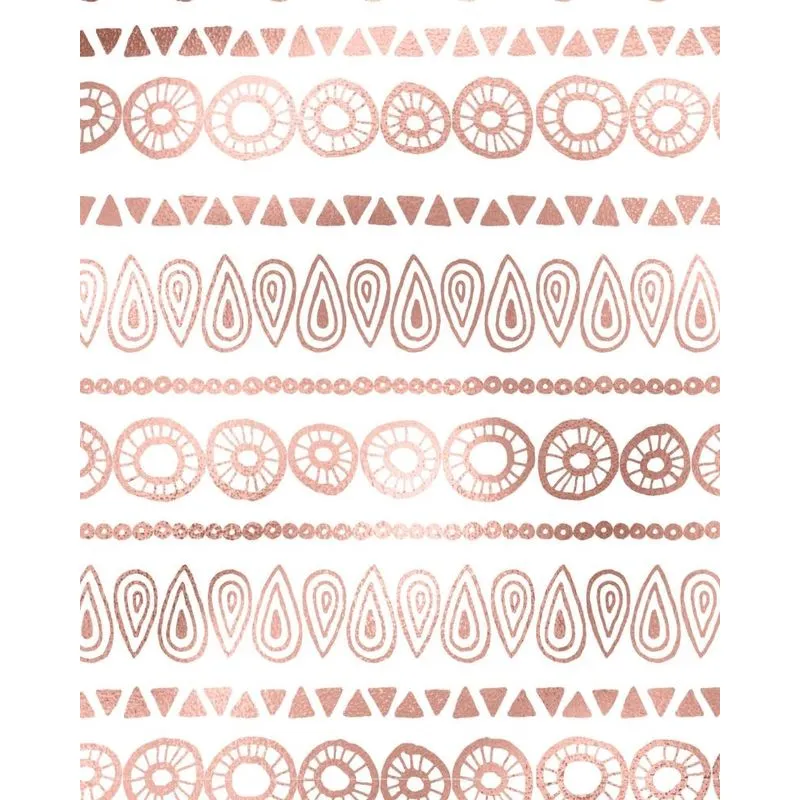 Rose Gold and White Bohemian Composition Notebook - Large Blank Notebook (Softcover Journal / Diary / Sketchbook)