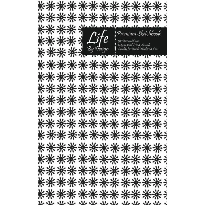 Premium Life By Design Sketchbook 6 x 9 Inch Uncoated 70 Pound (75 gsm) Paper Black Cover
