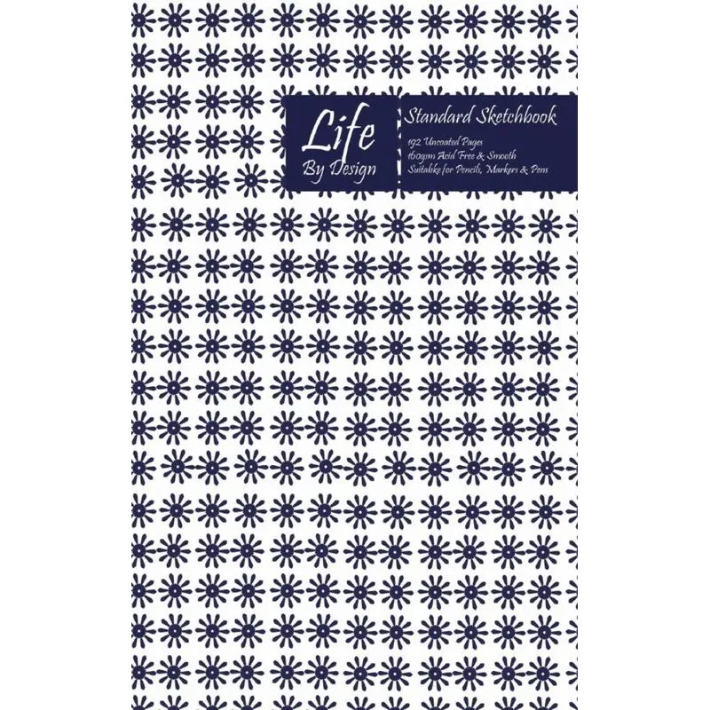 Life By Design Standard Sketchbook 6 x 9 Inch Uncoated (75 gsm) Paper Blue Cover