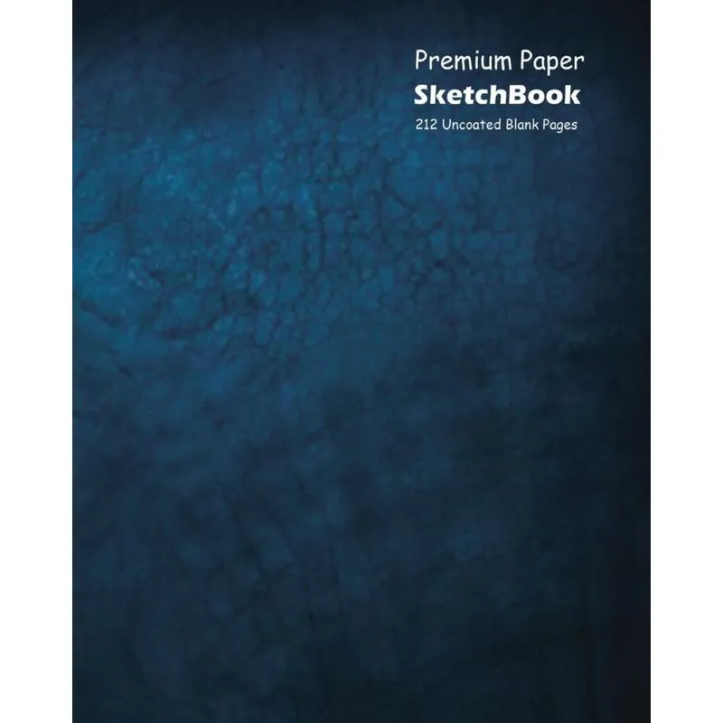 Premium Paper Sketchbook Large 8 x 10 Inch, 100 Sheets Blue Cover