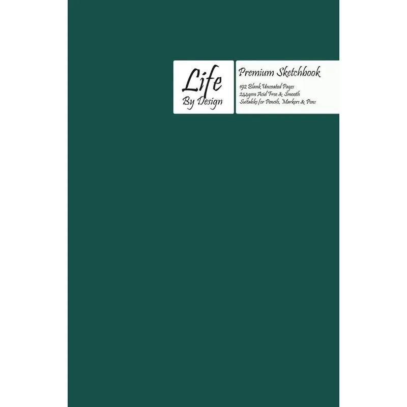 Premium Life by Design Sketchbook with Uncoated (75 gsm) Paper, Olive Green Cover