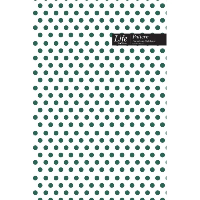Dots Pattern Composition Notebook, Dotted Lines, Wide Ruled Medium Size 6 x 9 Inch (A5), 144 Sheets Olive Cover