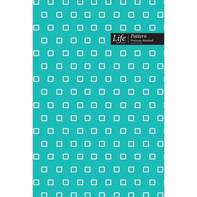 Square Pattern Composition Notebook, Dotted Lines, Wide Ruled Medium Size 6 x 9 Inch (A5), 144 Sheets Royal Cover