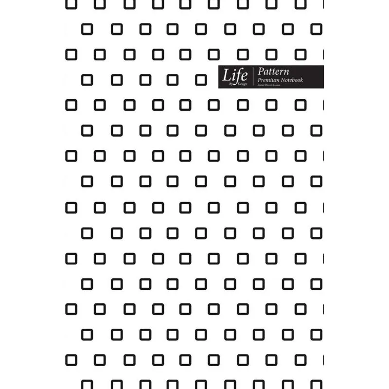 Square Pattern Composition Notebook, Dotted Lines, Wide Ruled Medium Size 6 x 9 Inch (A5), 144 Sheets White Cover