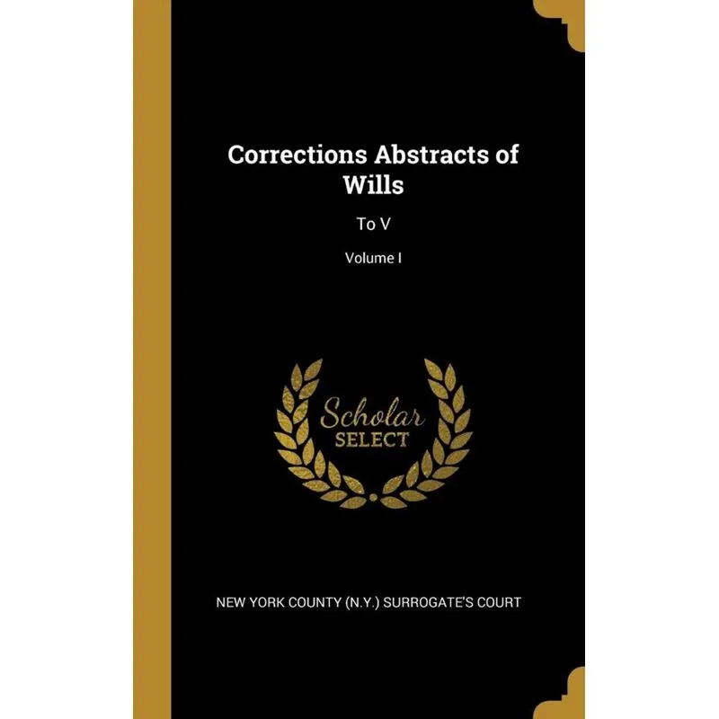 Corrections Abstracts of Wills