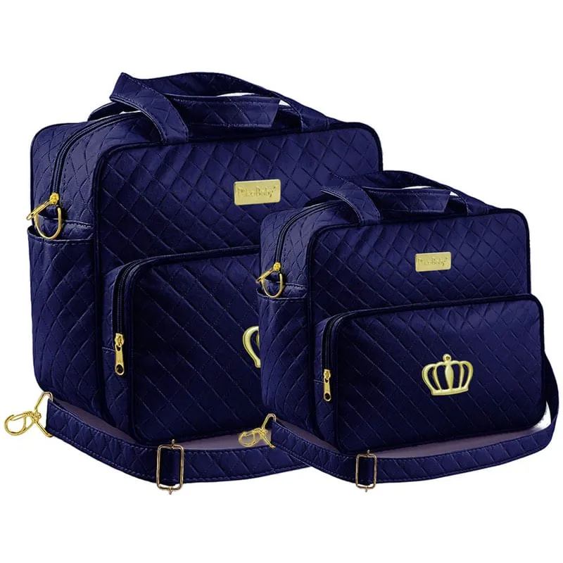 Kit Bolsa Bebê Maternidade Marinho Plike Baby Marinho
