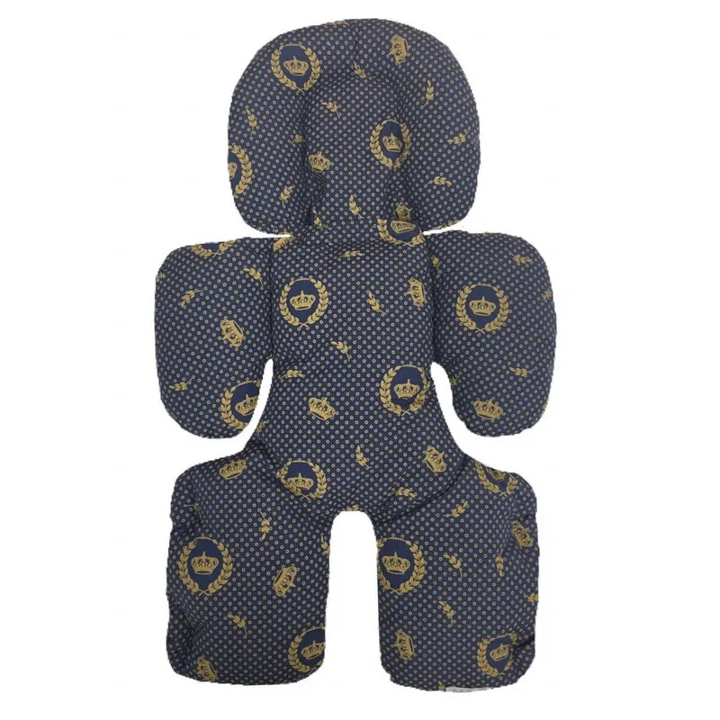 Redutor Para Bebê Conforto E Cadeirinha Azul Coroa Dourada