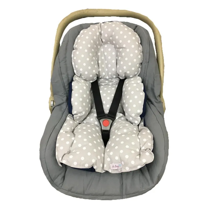 Redutor Para Bebê Conforto E Carrinho Poa Cinza Marinho