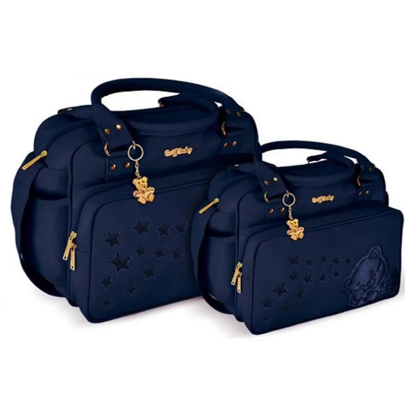 Kit Bolsa Bebê Maternidade Azul Marinho 20ol11