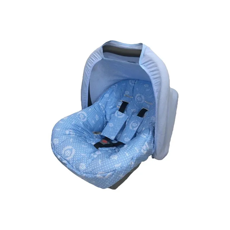 Capa E Capota Para Bebê Conforto Protetor De Cinto Azul Bebê