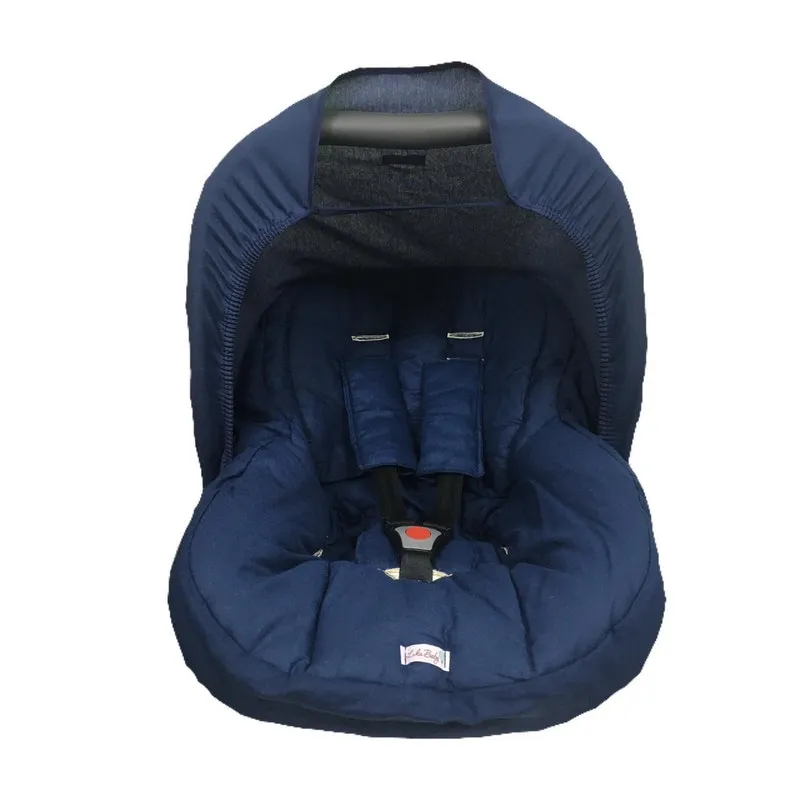 Capa E Capota De Bebê Conforto + Protetor Cinto Azul Marinho