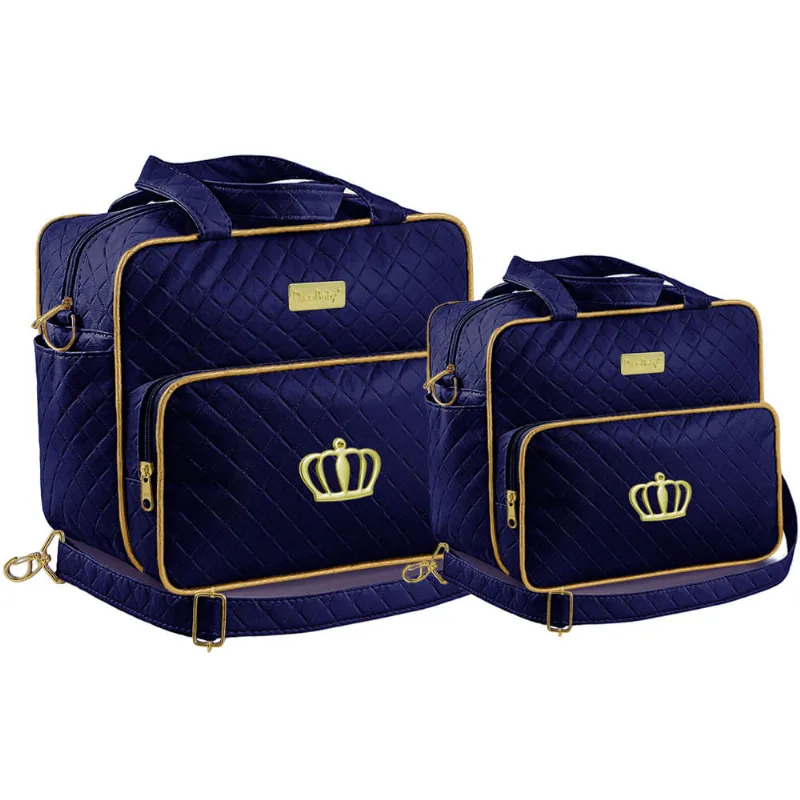 Kit Bolsa Bebê Maternidade Azul Marinho KBD2OL