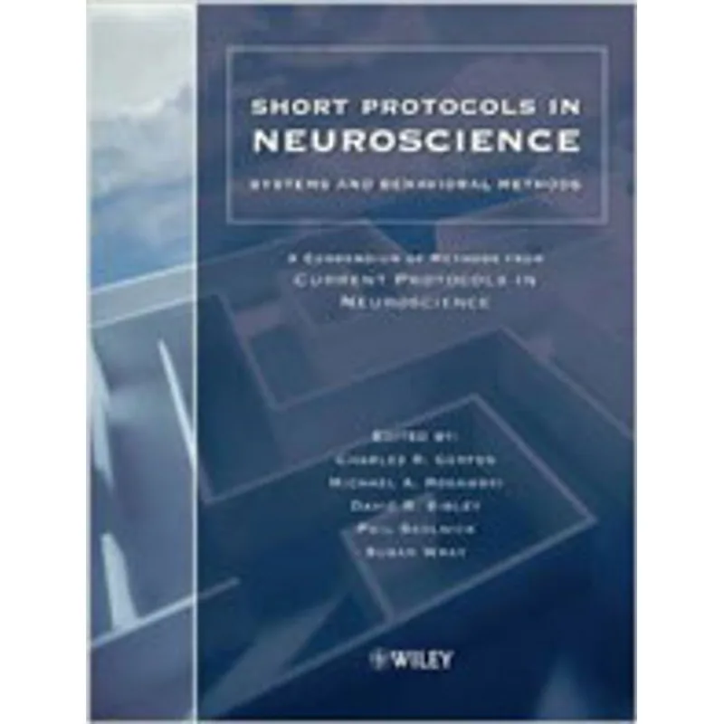 SHORT PROTOCOLS IN NEUROSCIENCE - SYSTEMS AND BEHAVIORAL METHODS