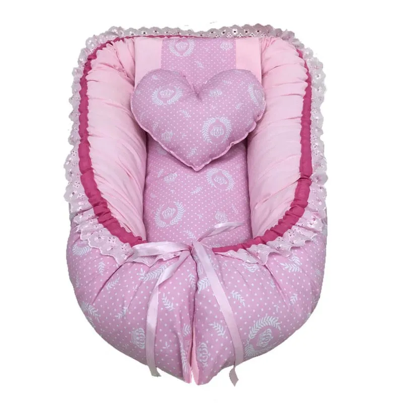 Ninho Para Bebê Coroa Branca Rosa - Lika Baby