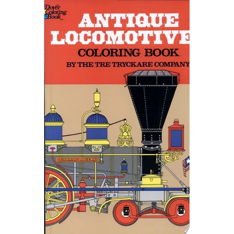 ANTIQUE LOCOMOTIVES COLORING BOOK
