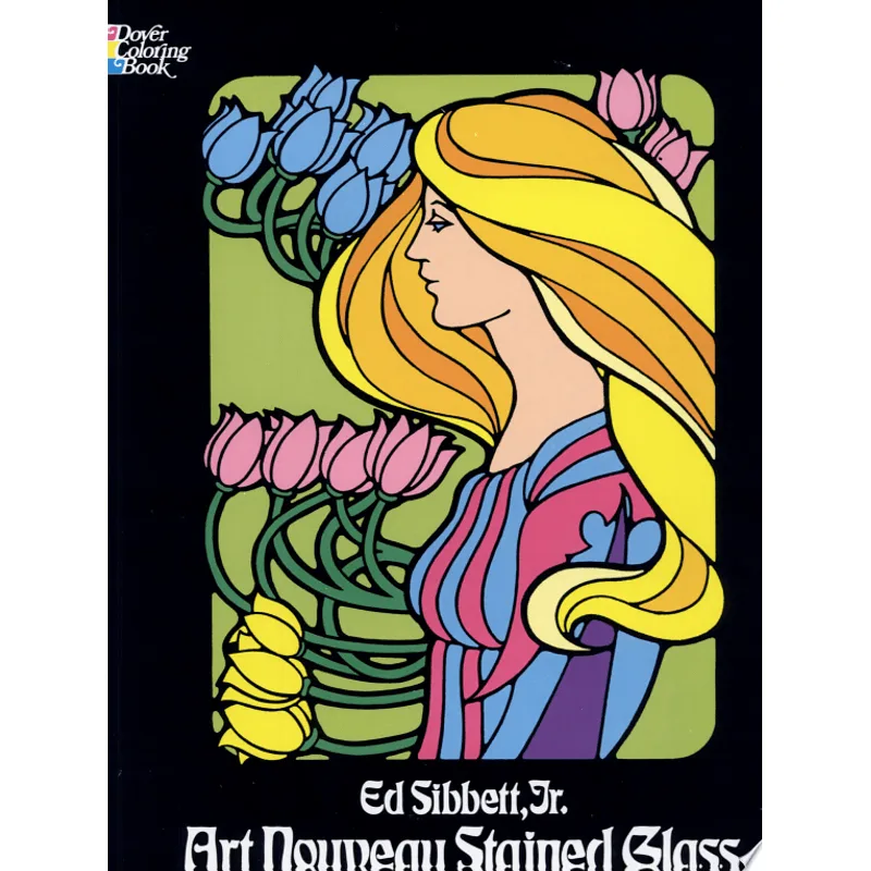 ART NOUVEAU STAINED GLASS COLORING BOOK