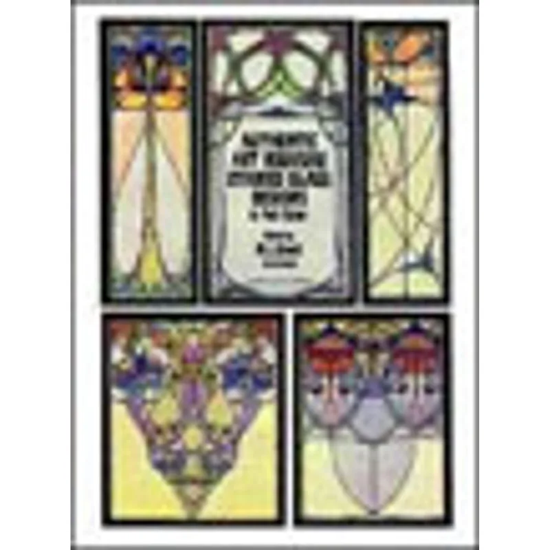 AUTHENTIC ART NOUVEAU STAINED GLASS DESIGNS IN FULL COLOR