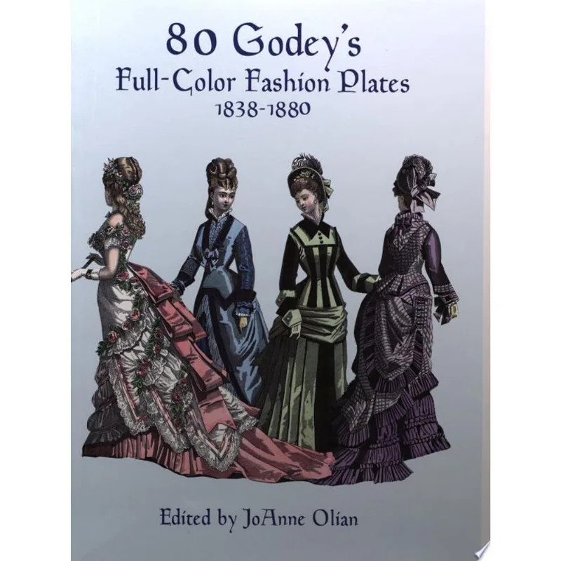 80 GODEY'S FULL-COLOR FASHION PLATES - 1838-1880