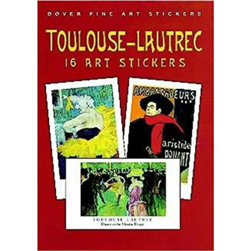 TOULOUSE-LAUTREC - 16 FINE ART STICKERS