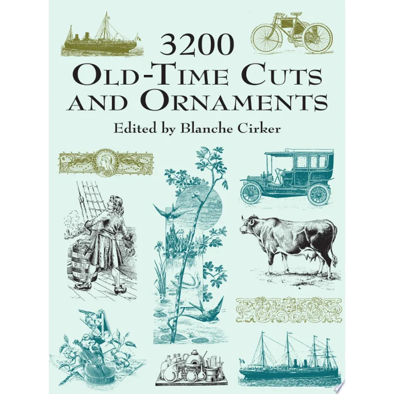 3200 OLD-TIME CUTS AND ORNAMENTS