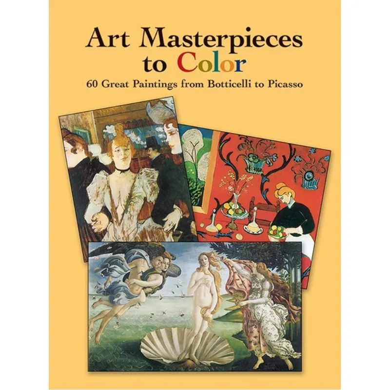 ART MASTERPIECES TO COLOR