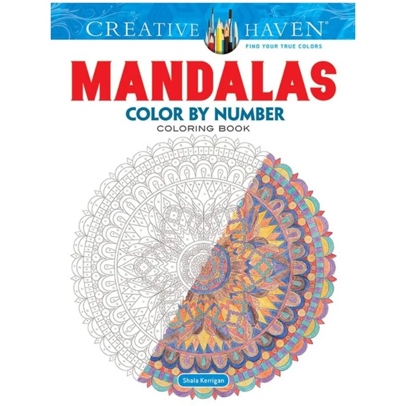 CREATIVE HAVEN MANDALAS COLOR BY NUMBER COLORING BOOK