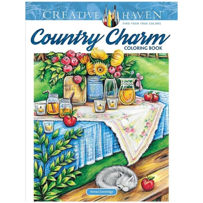 CREATIVE HAVEN COUNTRY CHARM COLORING BOOK