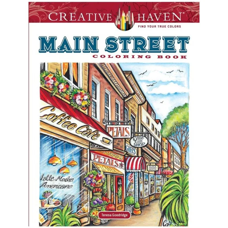 CREATIVE HAVEN MAIN STREET COLORING BOOK