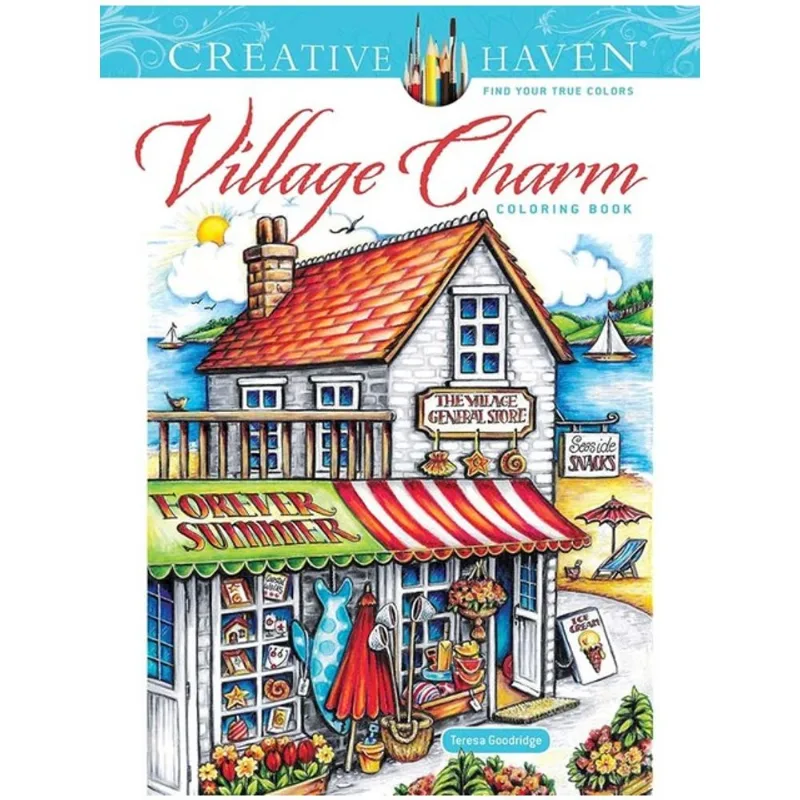 CREATIVE HAVEN VILLAGE CHARM COLORING BOOK