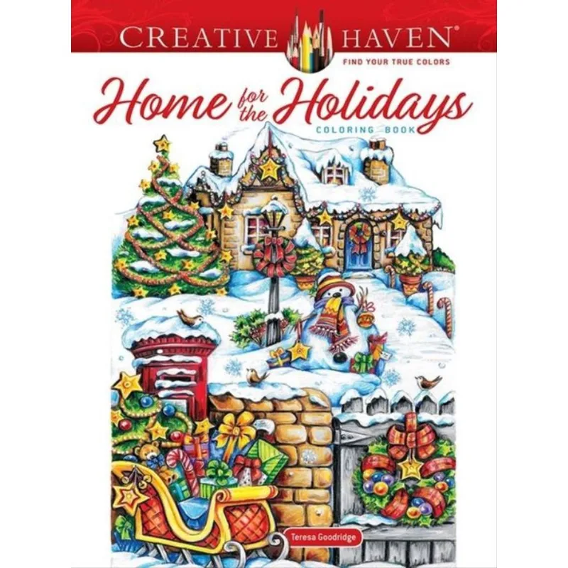 CREATIVE HAVEN HOME FOR THE HOLIDAYS COLORING BOOK