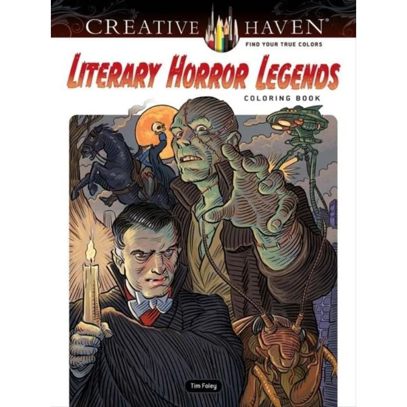 CREATIVE HAVEN LITERARY HORROR LEGENDS COLORING BOOK