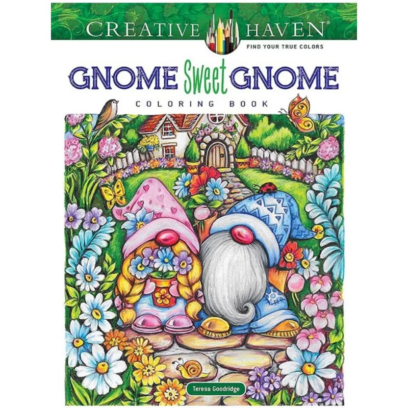CREATIVE HAVEN GNOME SWEET GNOME COLORING BOOK