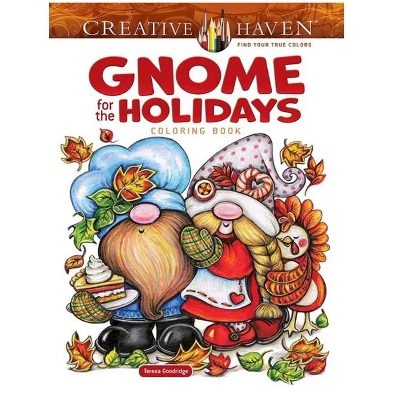 CREATIVE HAVEN GNOME FOR THE HOLIDAYS COLORING BOOK
